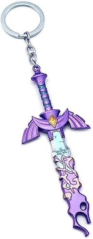 Porte-clés Zelda Tears of the Kingdom avec épée de Link, violet