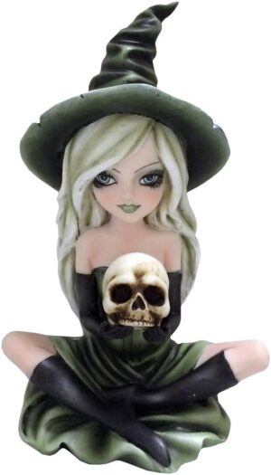 Figurine Zelda noire en résine peinte à la main 16,5 cm