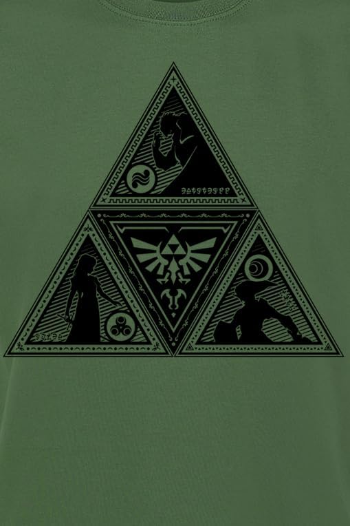 T-shirt Triforce vert foncé pour homme The Legend Of Zelda – Image 2