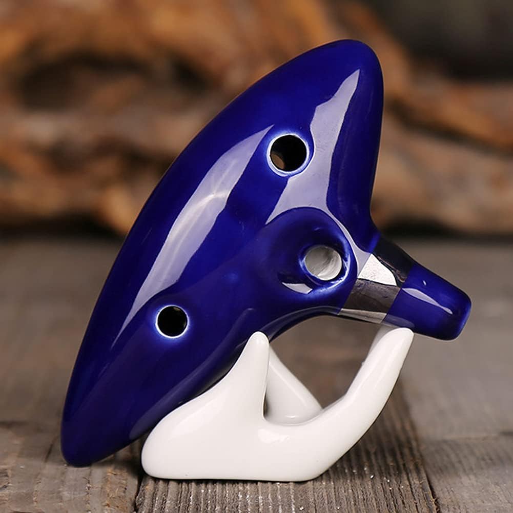 Ocarina Zelda alto 12 trous Triforce avec support, sac et livret Link – Image 7