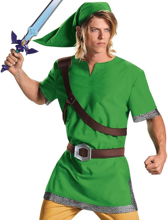 Costume de Link Zelda pour adulte avec tunique et accessoires amovibles – Image 2