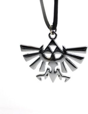Médaillon Zelda Hyrule au blason royal argenté