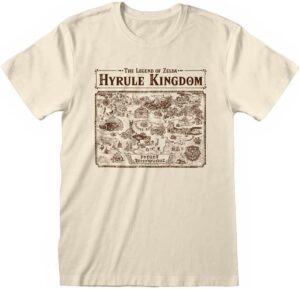 T-shirt adulte unisexe The Legend of Zelda carte d'Hyrule