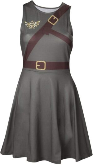 Robe Zelda verte à motif Link, taille XL
