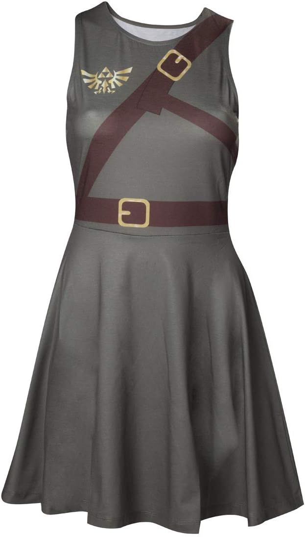 Robe Zelda verte à motif Link, taille XL