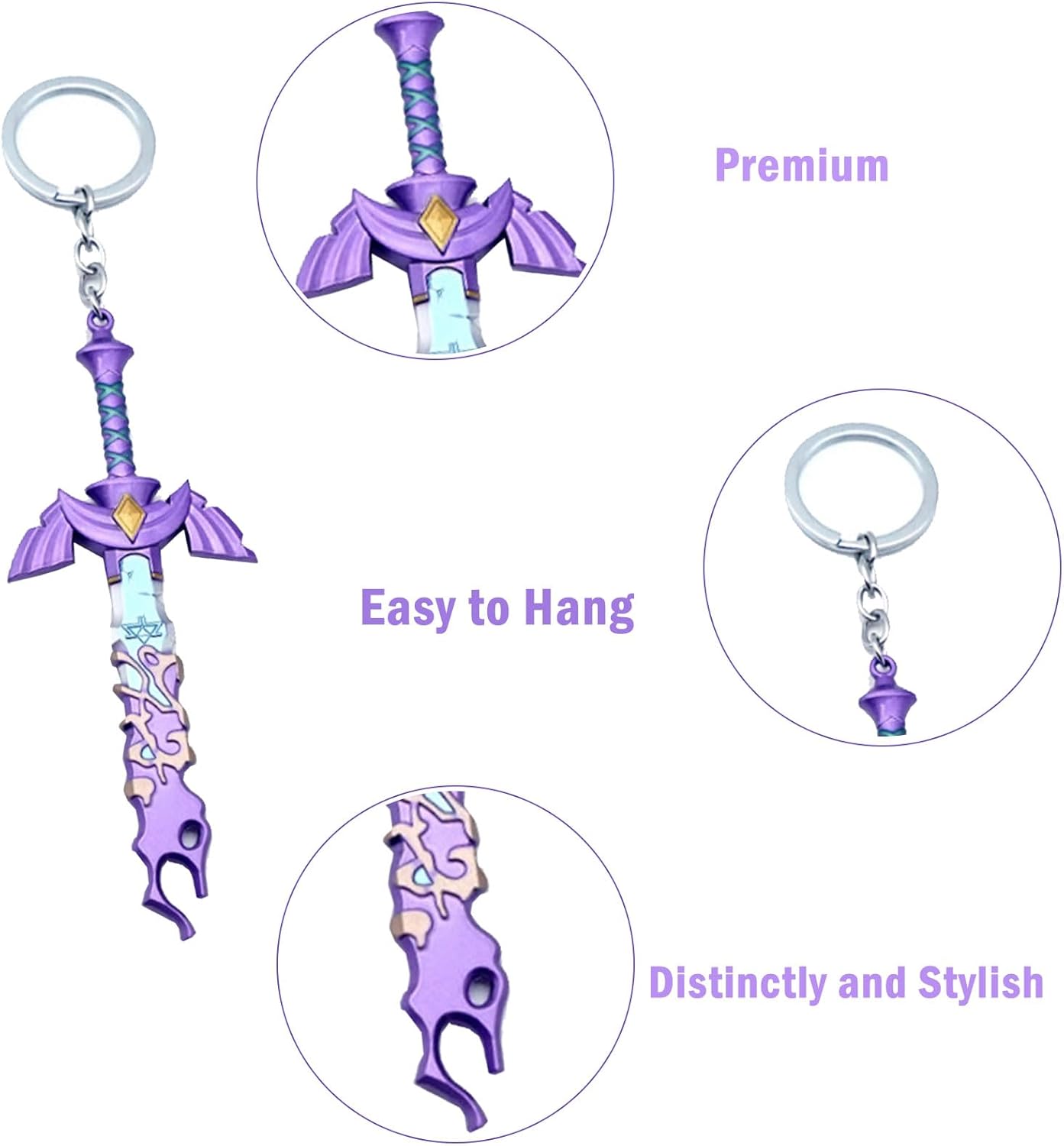Porte-clés Link Master Sword Zelda Tears of the Kingdom en alliage – Image 3