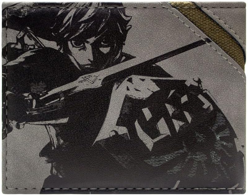 Portefeuille bi-volet Zelda Twilight Princess Link avec emplacement Bouclier Hylian, vert – Image 4
