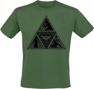 T-shirt Triforce vert foncé pour homme The Legend Of Zelda