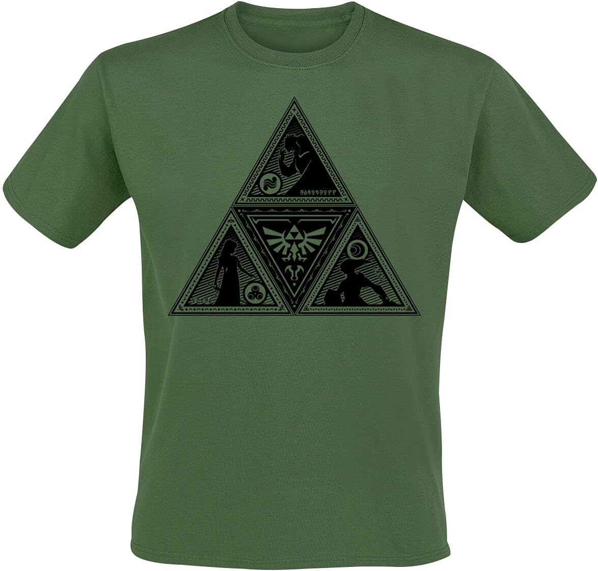 T-shirt Triforce vert foncé pour homme The Legend Of Zelda