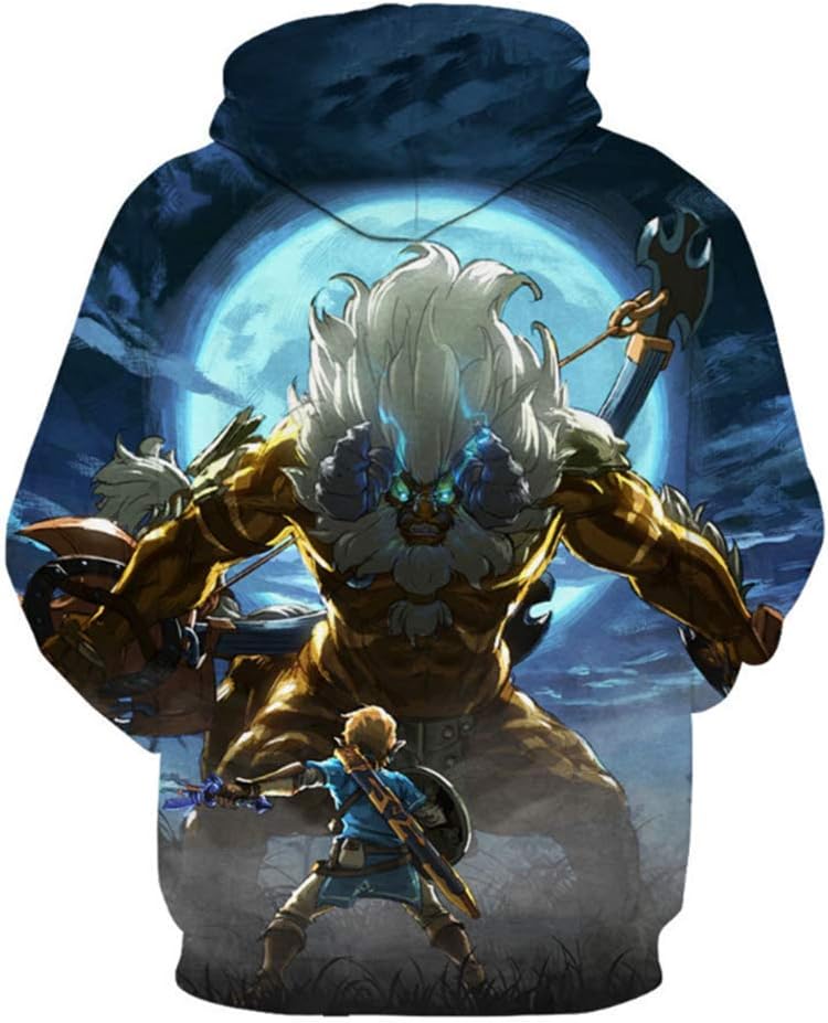 Sweat à capuche zippé Link Breath of the Wild pour homme - Zelda Cosplay – Image 3