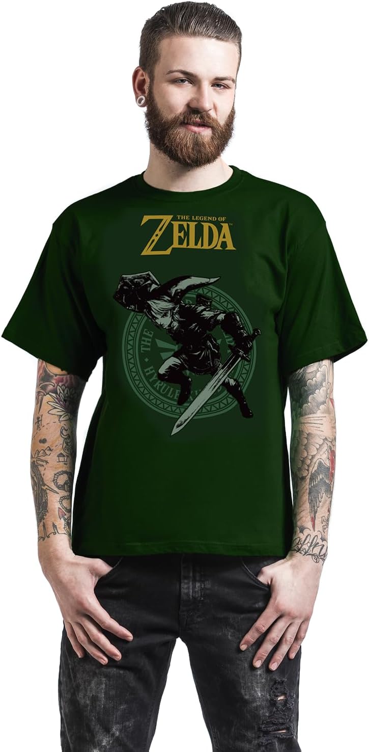 T-shirt homme vert regular The Legend Of Zelda Link – Image 3