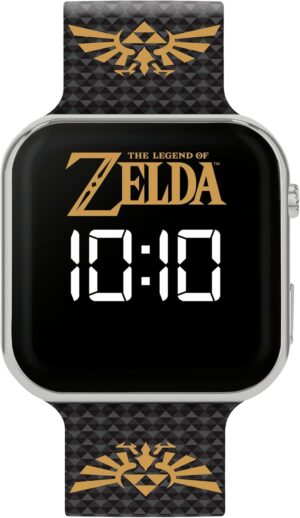 Montre numérique LED Zelda 4013 pour enfant avec bracelet en silicone noir