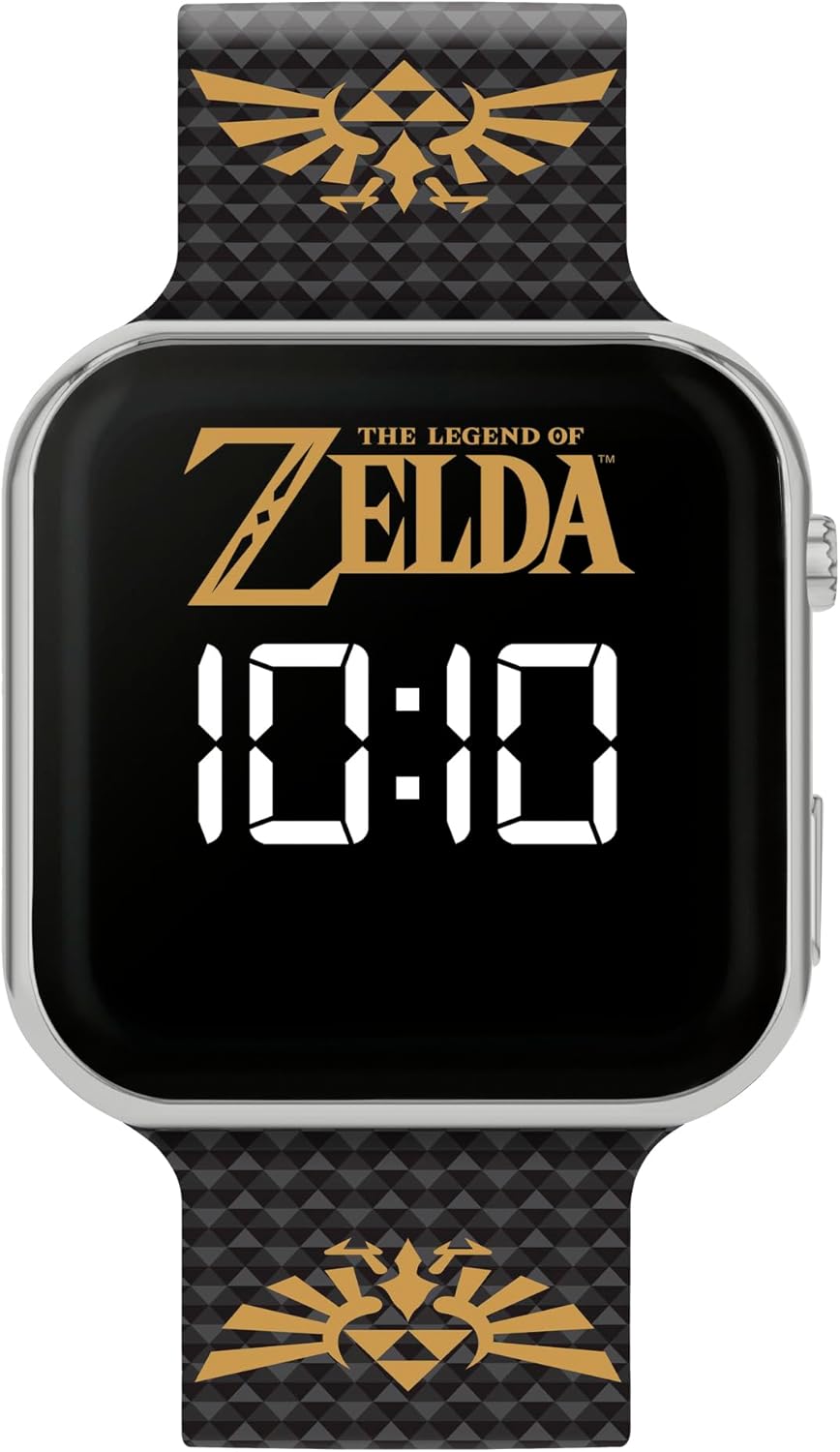 Montre numérique LED Zelda 4013 pour enfant avec bracelet en silicone noir