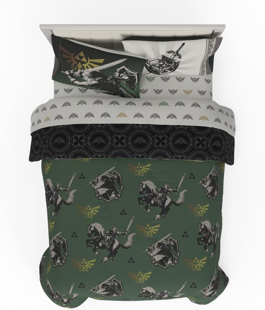 Parure de lit Legend of Zelda réversible 7 pièces pour lit double