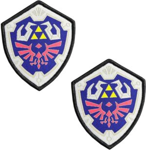 Lot de 2 écussons Hyrule's Royal Crest 8 x 6,5 cm compatibles Legend of Zelda