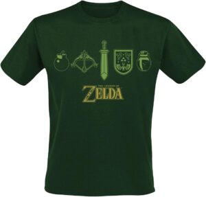 T-shirt homme vert The Legend of Zelda Quest Essentials manches courtes