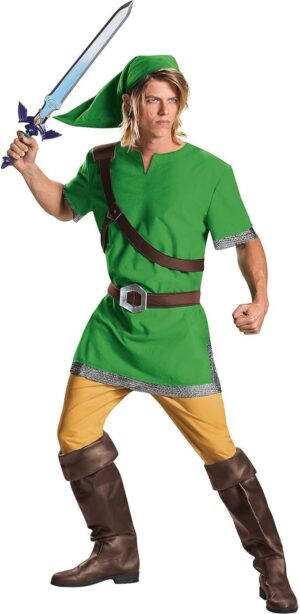 Costume adulte Link Legend of Zelda avec tunique et chapeau