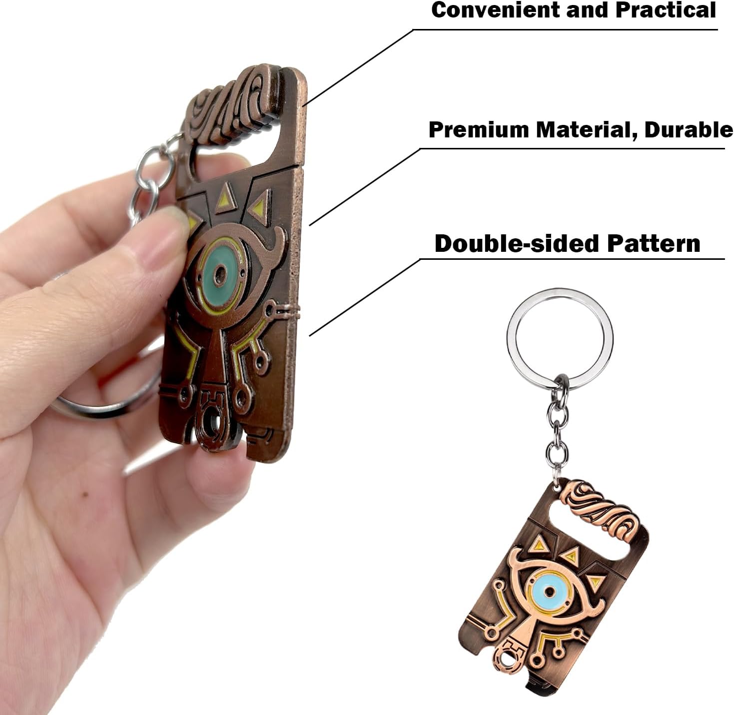 Porte-clés Zelda en métal avec pendentifs – Image 3