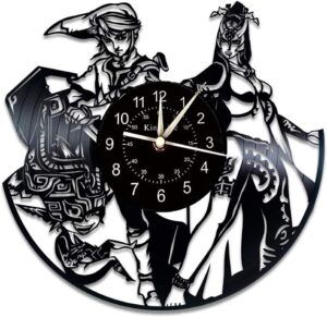 Horloge murale Zelda sur disque vinyle 12 pouces