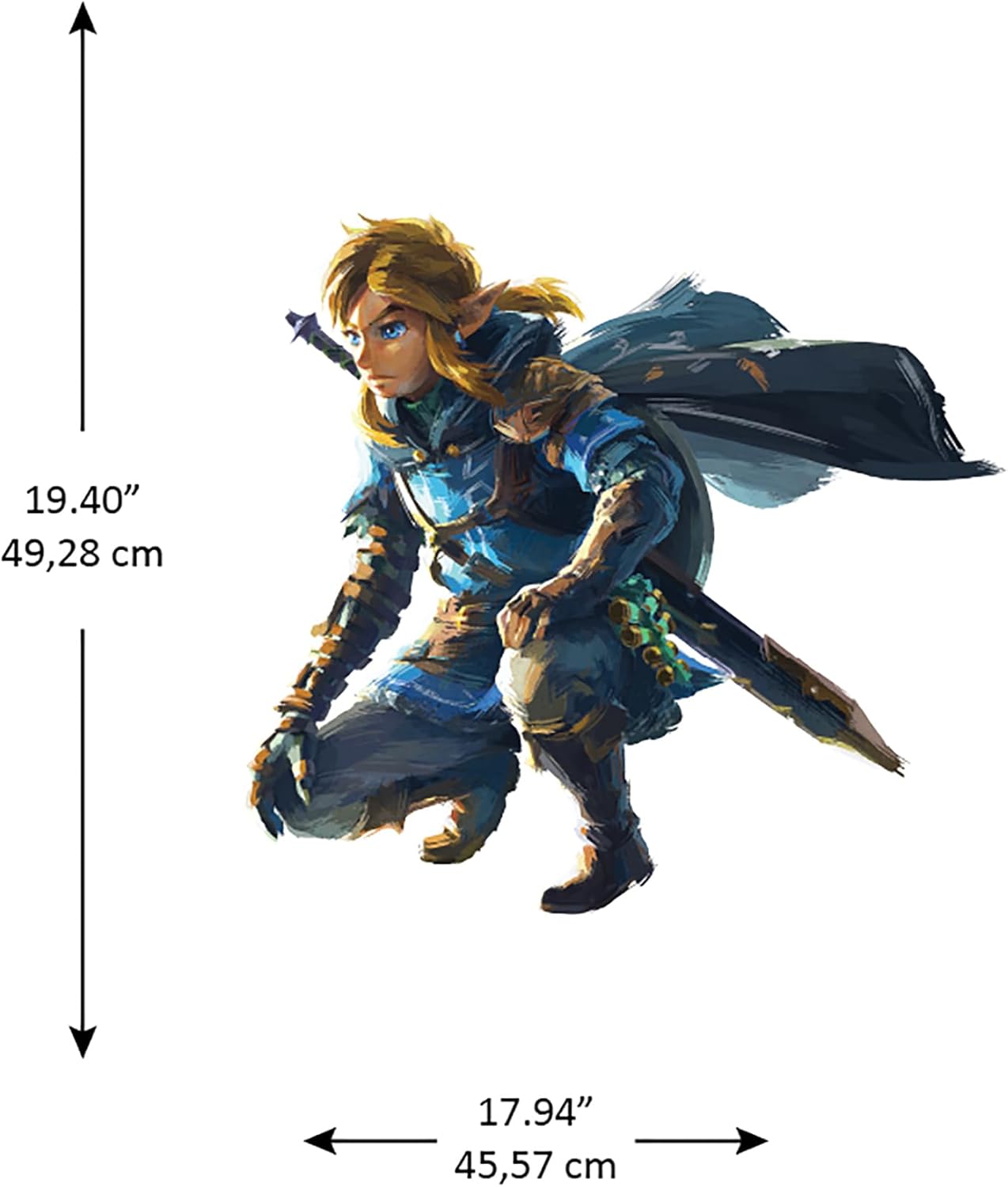 Stickers muraux géants Zelda et Link The Legend of Zelda RMK5447 – Image 6