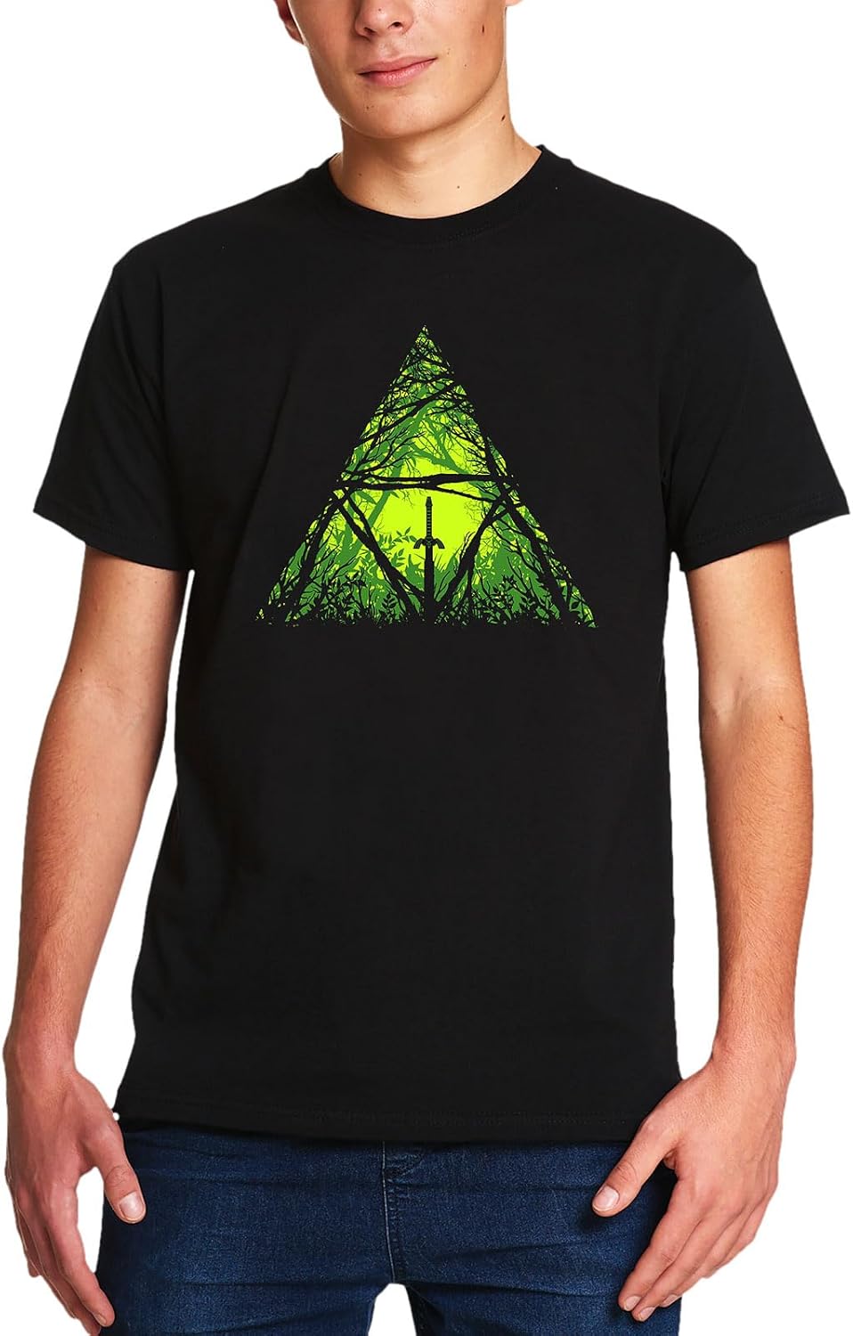 T-shirt The Legend of Zelda noir avec Épée de Maître de Link