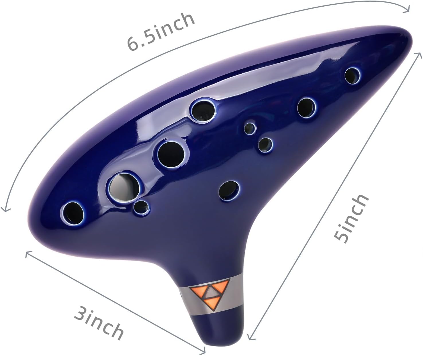 Ocarina Zelda bleu en do alto à 12 trous avec livret et support – Image 4