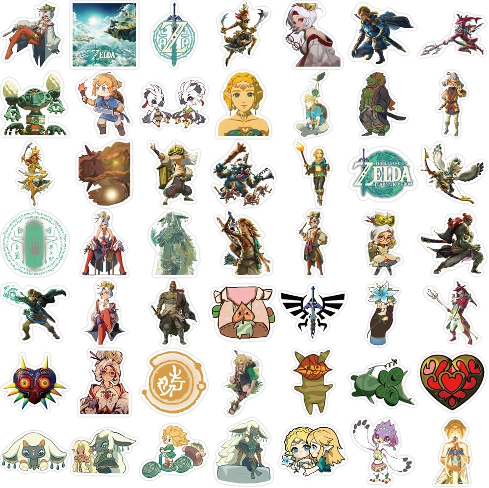 Lot de 50 autocollants Zelda en vinyle étanche – Image 5