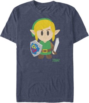 T-shirt homme Nintendo Zelda Link's Awakening bleu marine chiné taille S