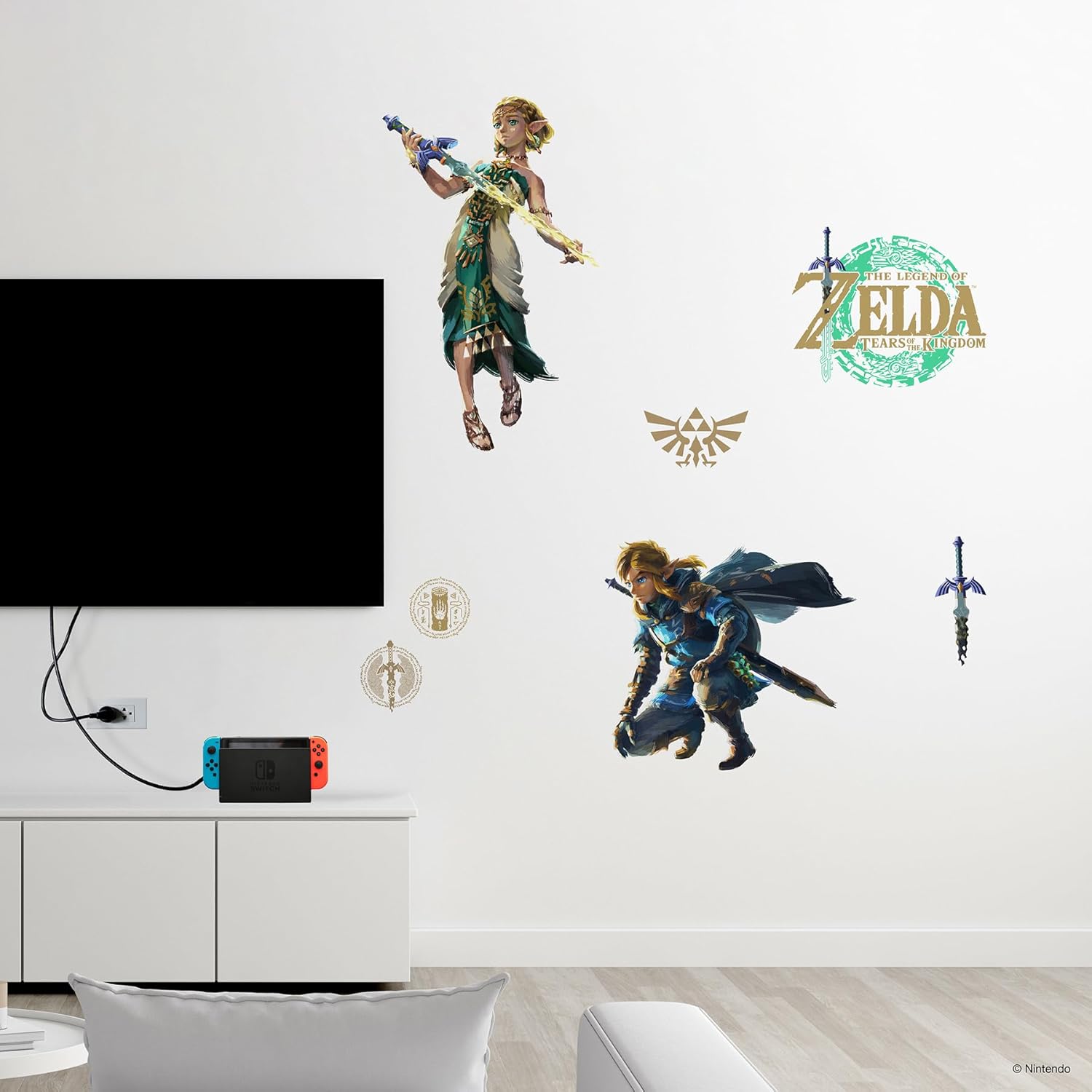 Stickers muraux géants Zelda et Link The Legend of Zelda RMK5447 – Image 3