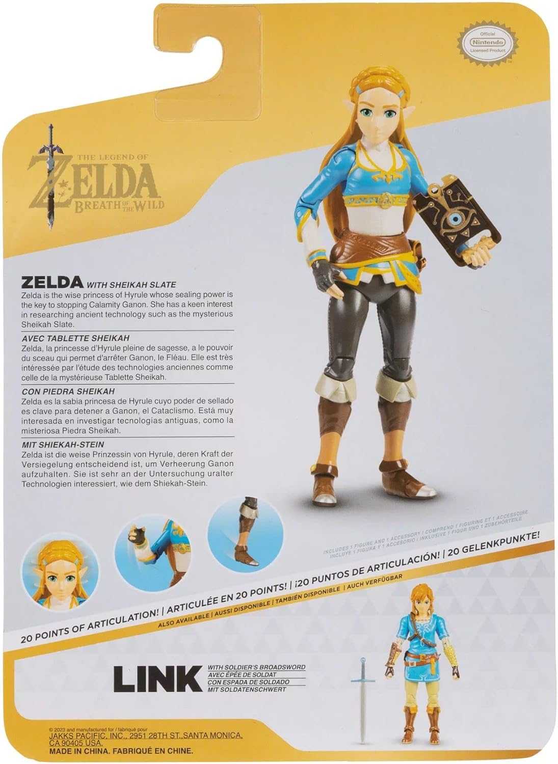 Figurine Zelda The Legend of Zelda: Breath of the Wild avec ardoise Sheikah 12,7 cm – Image 8