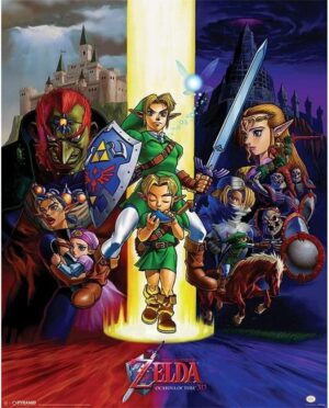 Mini poster Ocarina of Time The Legend of Zelda multicolore 40 x 50 x 1,3 cm