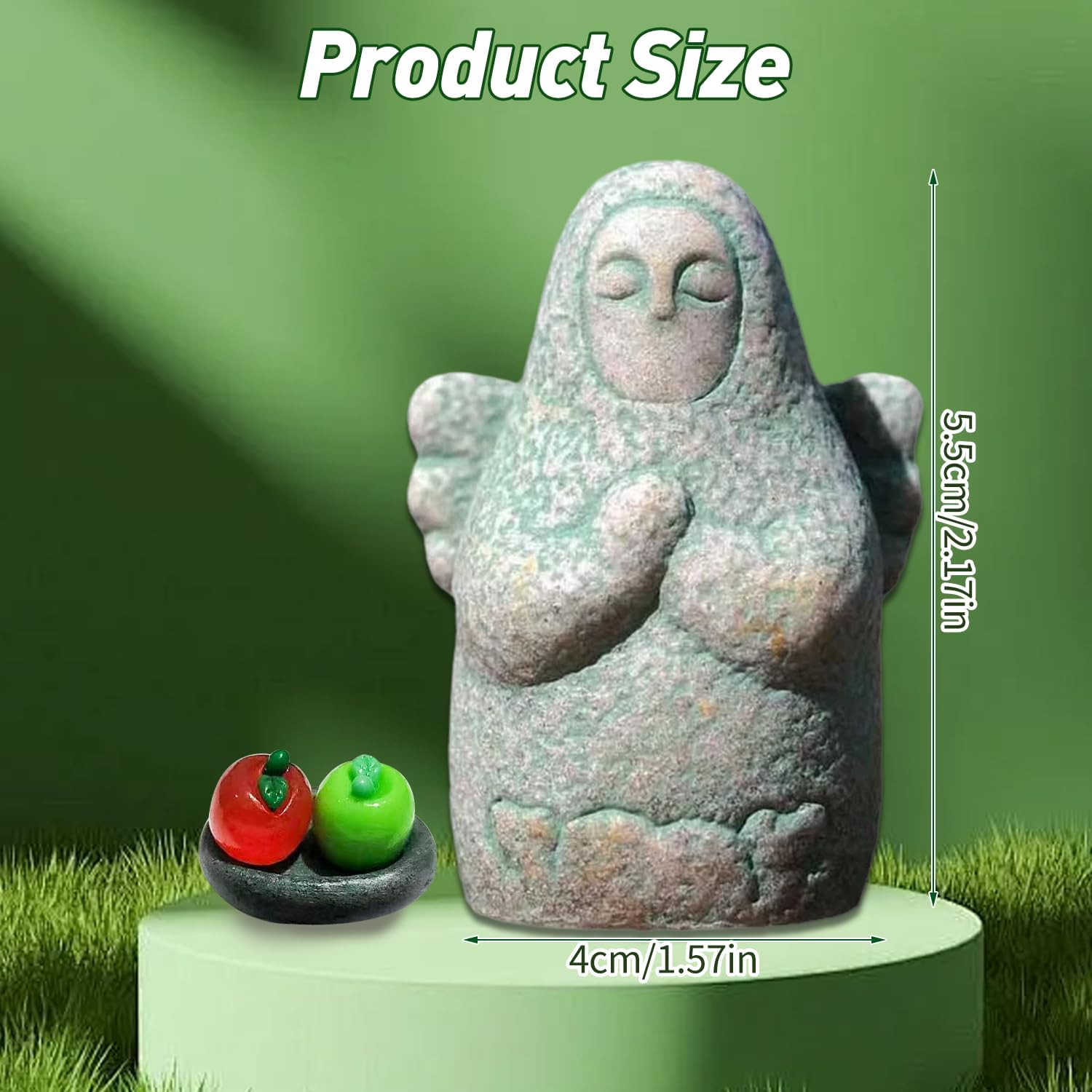 Statue Zelda de la déesse Hylia avec autel et 2 pommes – Image 2