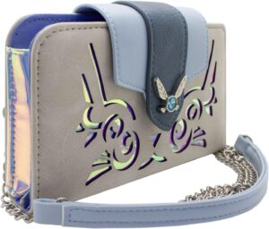 Portefeuille clutch Zelda Navi beige pour cartes, monnaie et téléphone