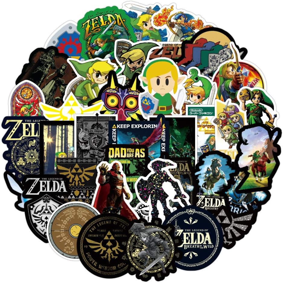 Autocollants The Legend of Zelda multicolores en vinyle imperméable, lot de 50 – Image 2