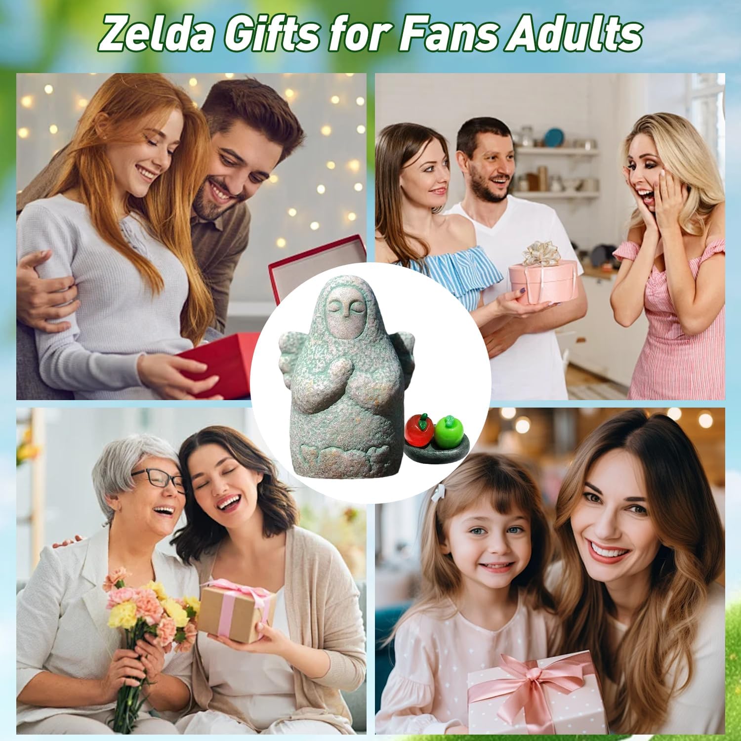 Statue Zelda de la déesse Hylia avec autel et 2 pommes – Image 7