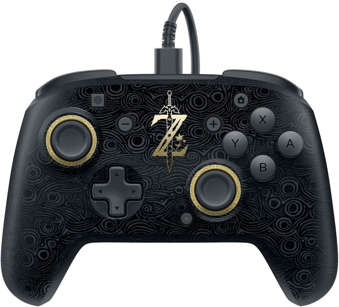 Manette pro filaire Zelda à face interchangeable pour Nintendo Switch