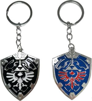 Porte-clés Zelda en métal, lot de 2 pièces 11 cm