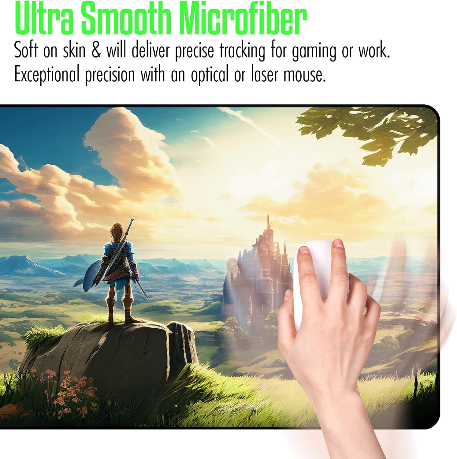 Tapis de souris XXL Legend of Zelda Link Breath of the Wild 80 x 40 – Image 5