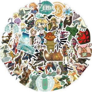 Lot de 50 autocollants Zelda en vinyle étanche
