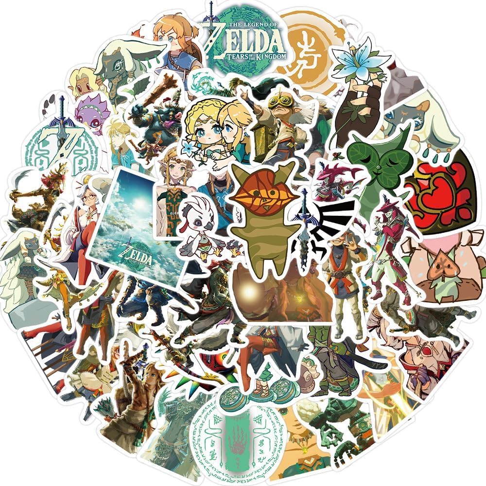Lot de 50 autocollants Zelda en vinyle étanche