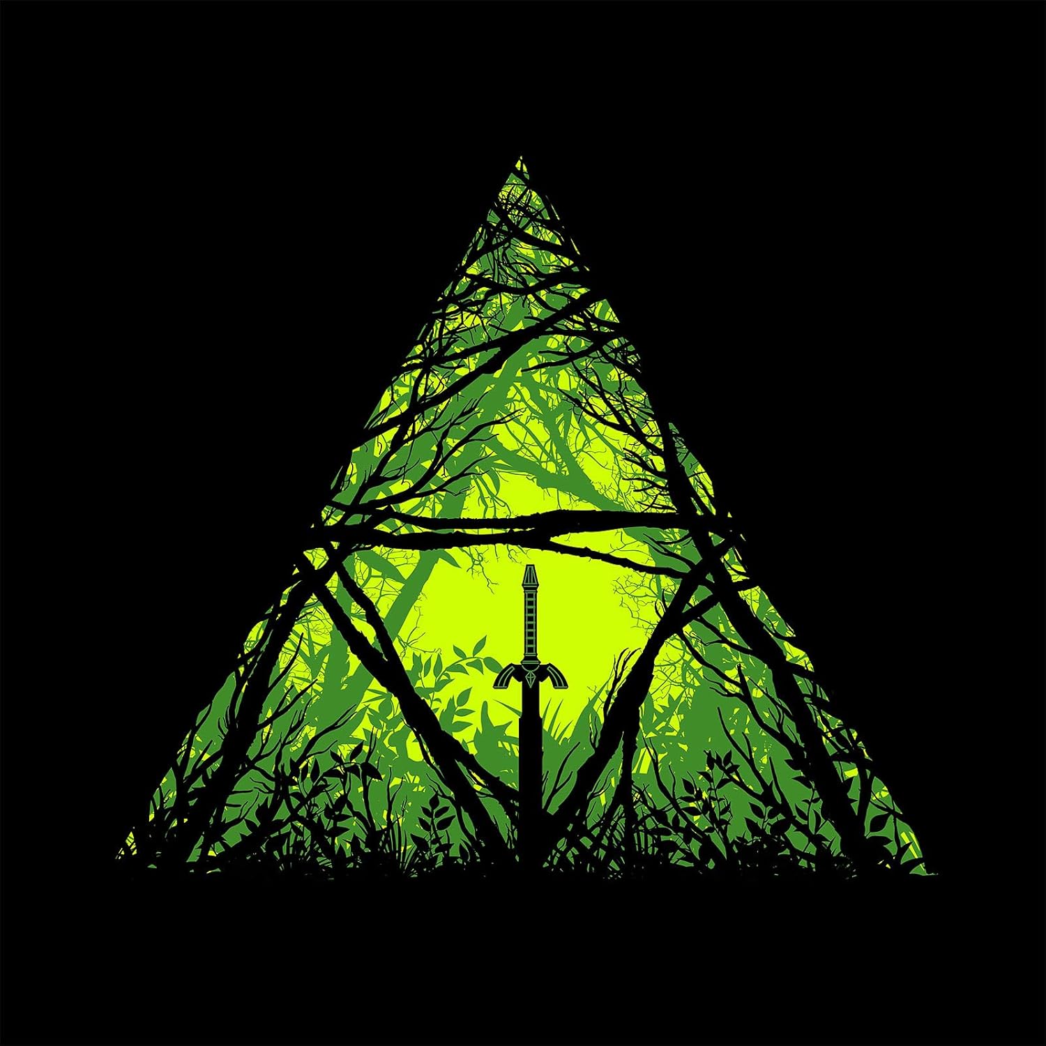 T-shirt The Legend of Zelda noir avec Épée de Maître de Link – Image 2