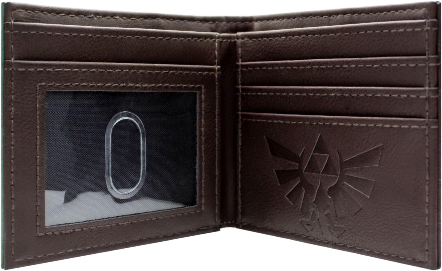Portefeuille bi-fold Link Hyrule marron avec porte-cartes – Image 3