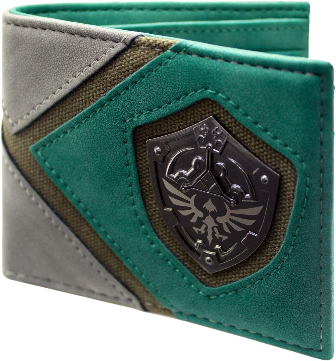 Portefeuille bi-volet Zelda Twilight Princess Link avec emplacement Bouclier Hylian, vert – Image 2