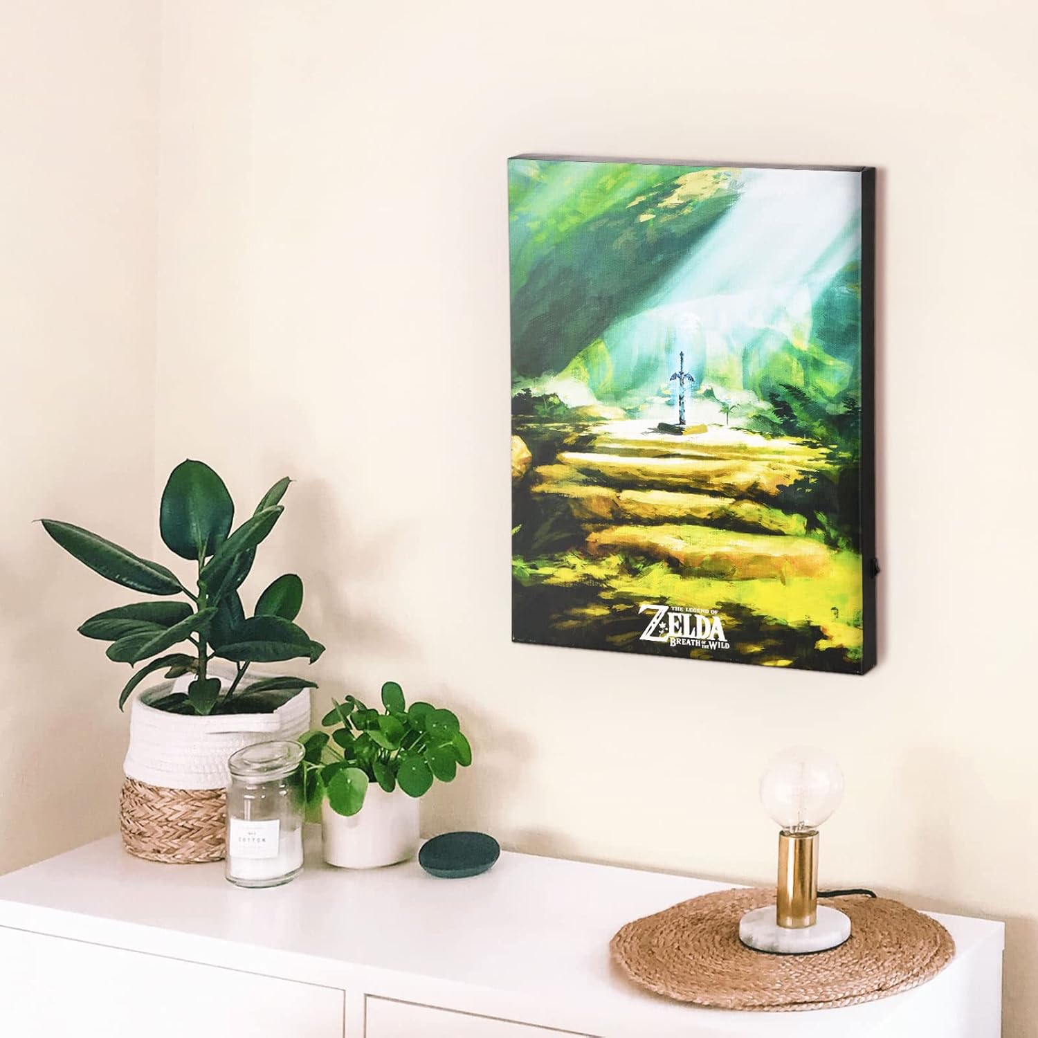 Tableau mural Zelda Épée de maître lumineux 30 x 40 x 3,8 cm – Image 3