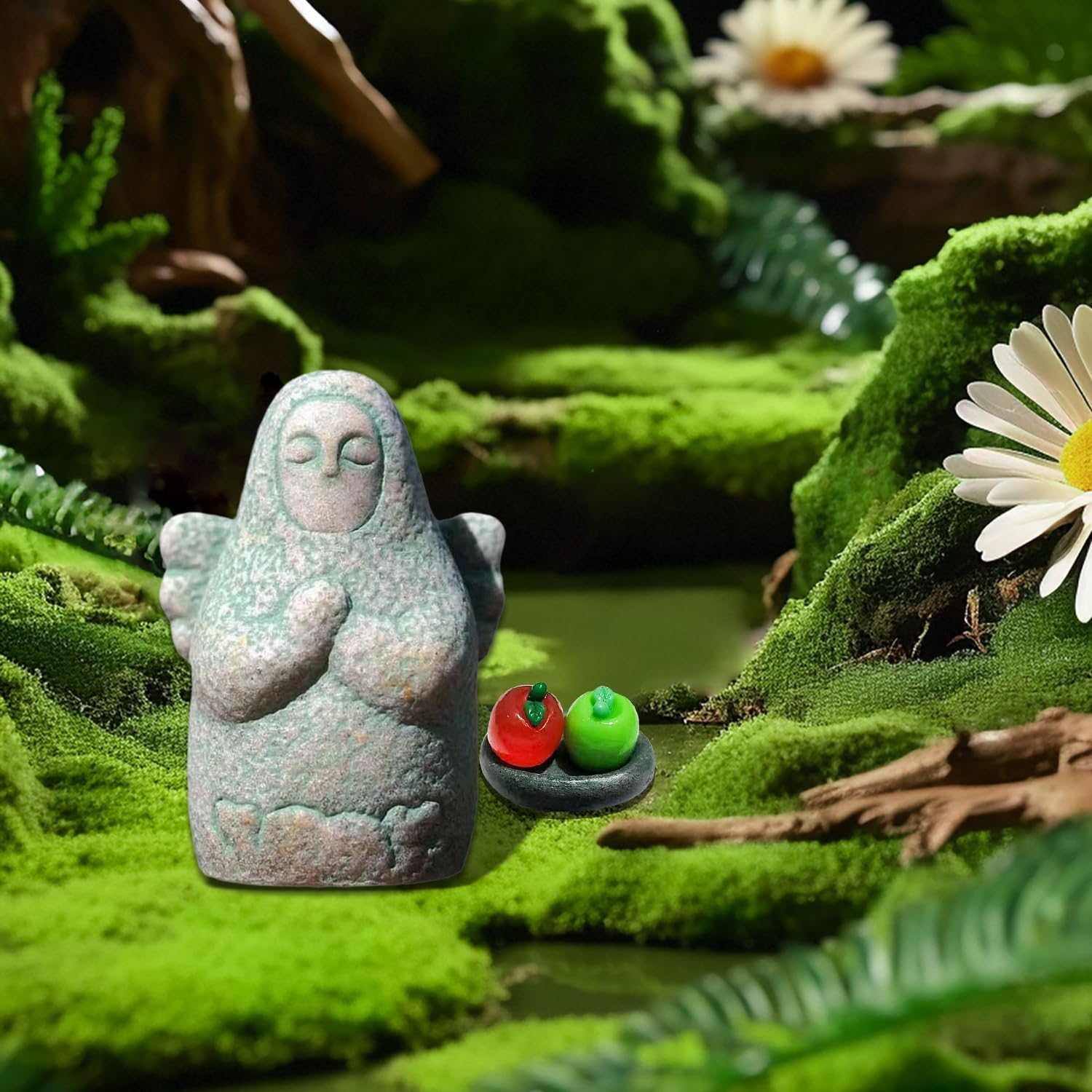 Statue Zelda de la déesse Hylia avec autel et 2 pommes – Image 5