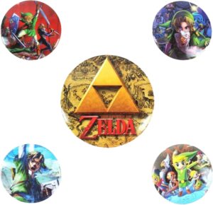 Pack classique de badges The Legend of Zelda, format 10 x 12,5cm