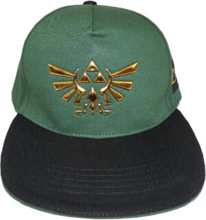 Casquette snapback Legend of Zelda à symbole, vert et noir, taille unique