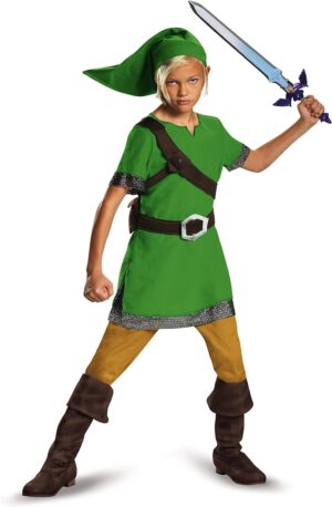 Déguisement Link classique The Legend of Zelda avec tunique et chapeau verts