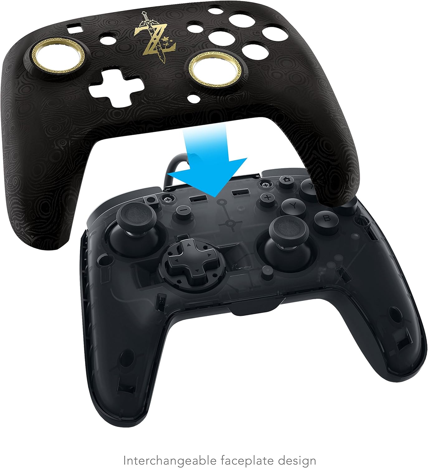 Manette pro filaire Zelda à face interchangeable pour Nintendo Switch – Image 4