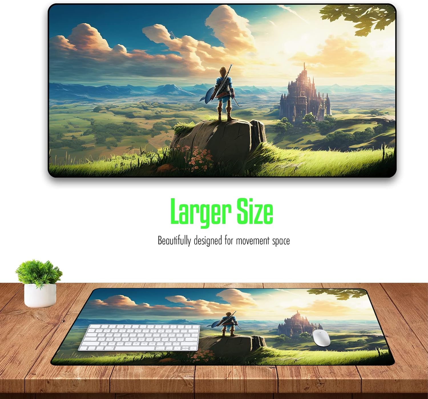 Tapis de souris XXL Legend of Zelda Link Breath of the Wild 80 x 40 – Image 3